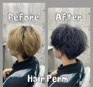 メンズ 三宮/髪質改善/可以 說中文/縮毛矯正/のヘアスタイル