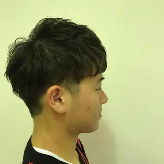 ショート カラー パーマ メンズ ニュアンスパーマ/ レイヤー/茶屋町のヘアスタイル