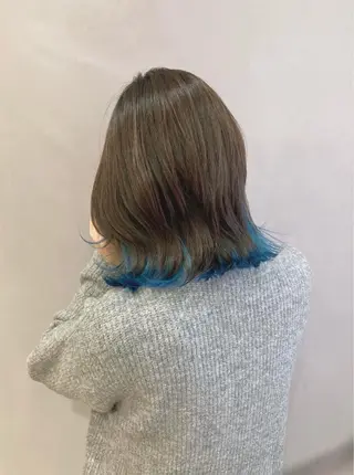 ミディアム カラー 宮原 佳苗のヘアスタイル