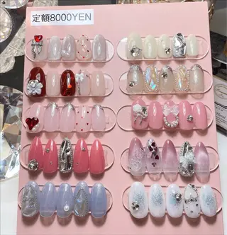 ネイル 23時まで❤︎韓国、 ワンホンネイルのネイルデザイン