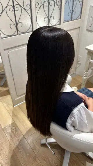 ロング カラー 似合わせ 顔周りYUUGAのヘアスタイル