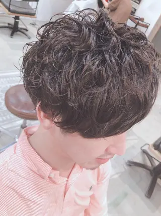 ショート パーマ メンズ cherir髪質改善 パーソナルカラー診断のヘアスタイル