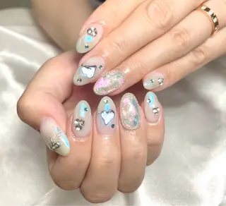 ネイル アヤメネイル 最新チップスカルプのネイルデザイン