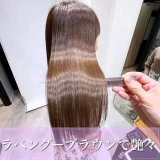 セミロング カラー 縮毛矯正×髪質改善 店長　DAITOのヘアスタイル