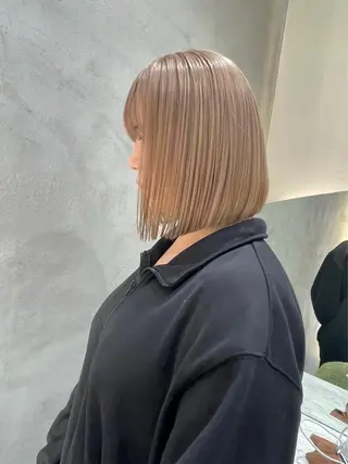 ミディアム カラー ヘアアレンジ 髪質改善【縮毛矯正】 北千住 田邉 澪のヘアスタイル