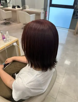 ミディアム 艶髪 黄金比みくのヘアスタイル