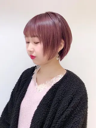 ショート カラー ウルフカット ハッシュカット/七海のヘアスタイル