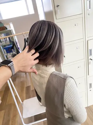ショート ケアブリーチ 黒瀬有汰のヘアスタイル