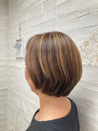 ショート カラー 縮毛矯正/ /関内/あべももこのヘアスタイル