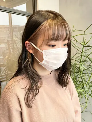 ミディアム カラー ハイトーン×レイヤー /遠藤将太のヘアスタイル