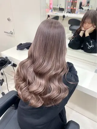 ロング カラー パーマ ヘアアレンジ メンズ キッズ 盛れ韓国ハイトーン 🎀Himari🎀のヘアスタイル