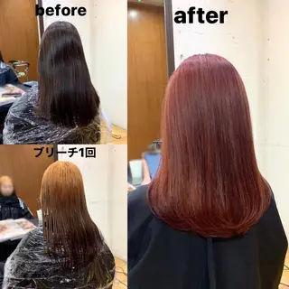 セミロング カラー 韓国レイヤーカット★ 小林大樹のヘアスタイル