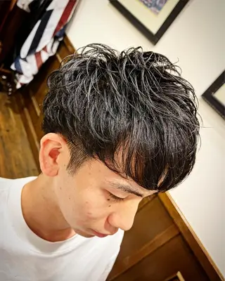 ショート パーマ メンズ ひらお あおとのヘアスタイル
