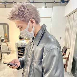 ショート カラー メンズ ショート・ボブ ・ウルフ✂︎IMAIのヘアスタイル