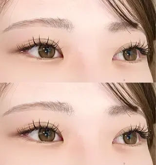 マツエク・マツパ 透明感カラー🎀／ 寒色カラー／マツエクのヘアスタイル