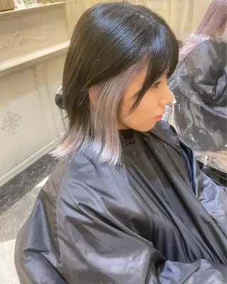 ミディアム カラー ゆう🫧 透明感/ハイトーンのヘアスタイル