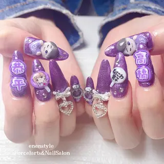 ミディアム ネイル 🐾enen style 🐾のネイルデザイン