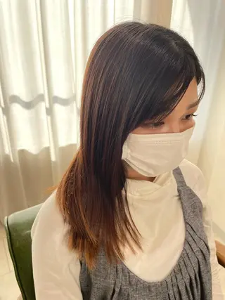 セミロング カラー 過去一の柔髪ヘア 🌿einshairのヘアスタイル