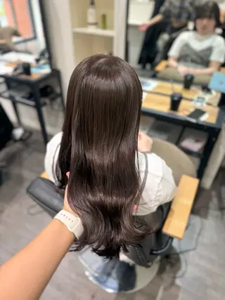セミロング カラー 艶髪レイヤー上田 紗也🇰🇷💗のヘアスタイル