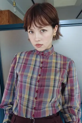 ショート カラー 暖色/パーマ 🌼クニトウメイのヘアスタイル