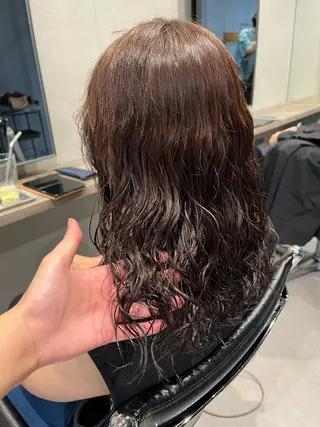 ロング パーマ 彩葉/ブリーチ/ カットモデル栄・伏見のヘアスタイル