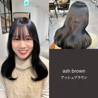 セミロング カラー メンズ特化美容師/ パーマ/波巻き/陸翔のヘアスタイル