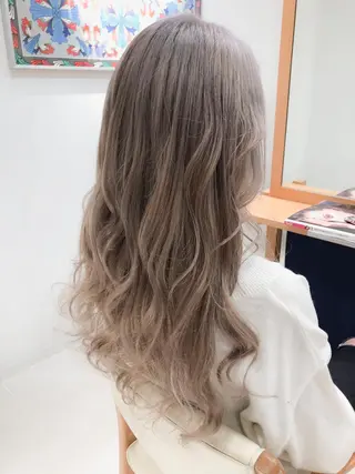 セミロング カラー ヘアアレンジ モテ髪透明感❤️ デイズヘアカラーのヘアスタイル