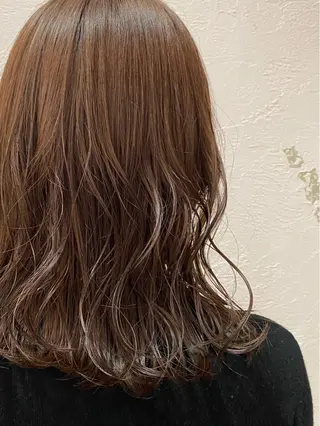 ミディアム カラー 🍑もも 🍑のヘアスタイル