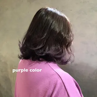ミディアム カラー ツキノキ ミナのヘアスタイル