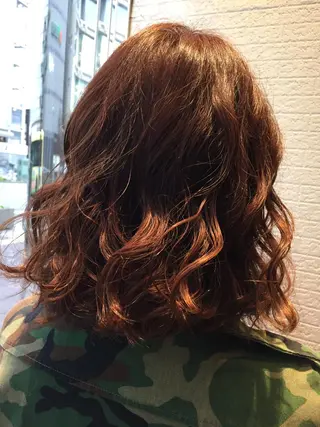 ミディアム カラー パーマ Earth岩槻店 YAGIのヘアスタイル