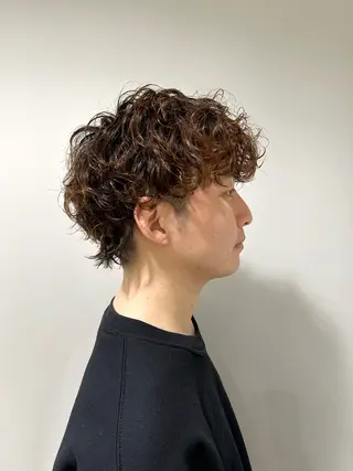 ショート カラー パーマ メンズ hibiki/セット /透明感カラーのヘアスタイル