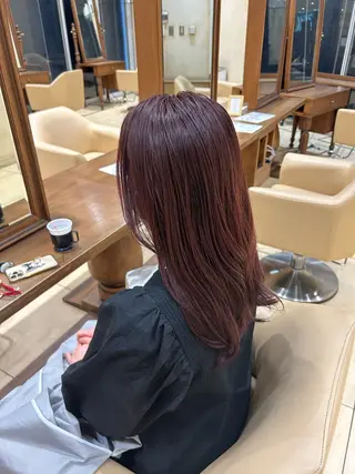 ロング カラー レイヤーカット/ 透明感カラー/カナのヘアスタイル