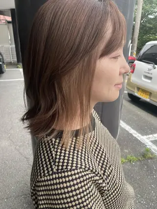 ミディアム 寺本 早希のヘアスタイル
