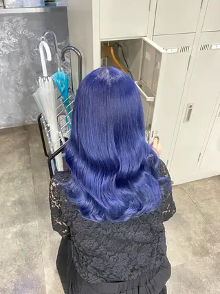 セミロング カラー エフェクトブリーチ 🌟前澤啓太朗のヘアスタイル