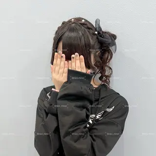 セミロング ヘアアレンジ Hairset minoriのヘアスタイル