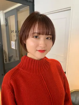 ショート カラー パーマ ヘアアレンジ メンズ キッズ ネイル マツエク・マツパ ウルフレイヤーカット /チヒロのヘアスタイル