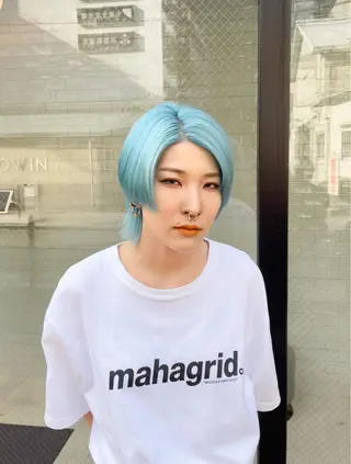 ショート カラー パーマ ヘアアレンジ キッズ 大人スタイル 太田のヘアスタイル