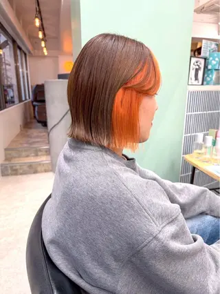 ショート カラー Hug👩🏼‍🦱 警固HIBIOのヘアスタイル