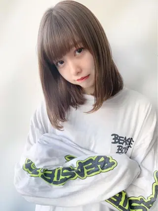 セミロング カラー 韓国艶カラー🇰🇷 DISCO💙のヘアスタイル