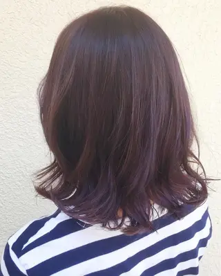 ミディアム カラー パーマ ヘアアレンジ 【白髪ぼかし 専門GBG】自由が丘のヘアスタイル