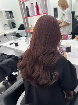 ロング カラー 💖似合わせカラー レイヤー💖縮毛矯正のヘアスタイル
