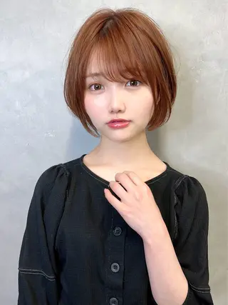 ショート カラー ボブ/レイヤー /植原健太のヘアスタイル