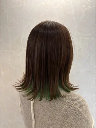 セミロング カラー 髪の家 tikiのヘアスタイル