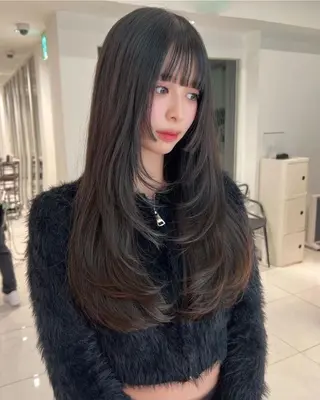 ロング 菊池 梨麻のヘアスタイル