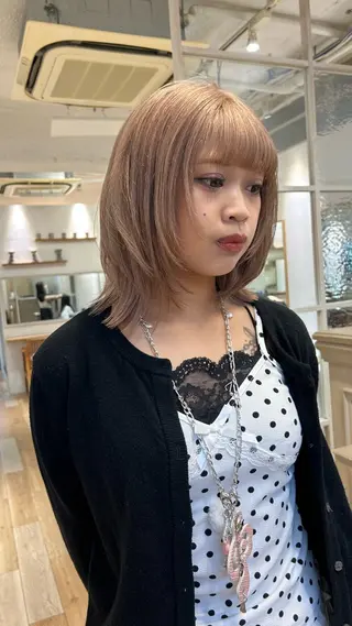 ミディアム カラー じゅわっと暖色カラー 🍊Moemiのヘアスタイル