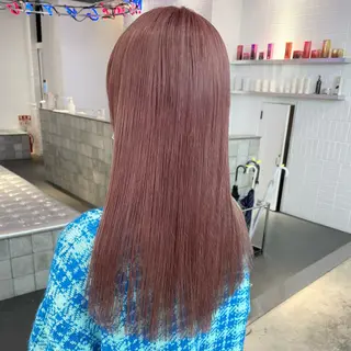 ロング カラー レイヤー×グレージュ /ピンク🩷mioのヘアスタイル