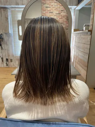 セミロング カラー ao. 南浦和/髪質改善のヘアスタイル