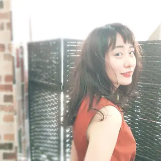 ロング 小林　ローズパープル カット＆カラー美容室のヘアスタイル