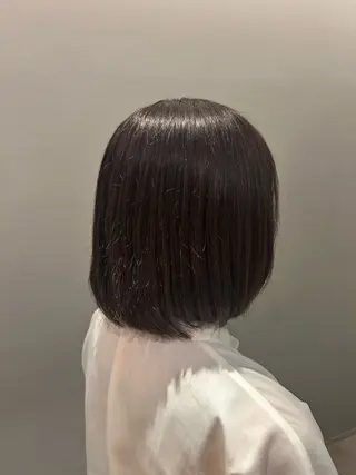 ミディアム カラー ✂ショートボブ専門 津川里緒✨️のヘアスタイル