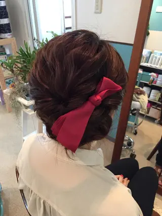 ショート ミディアム セミロング ロング ヘアアレンジ 早朝✨ヘアセット 着付け/清水玲歌のヘアスタイル